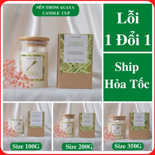 Nến thơm agaya cup mùi citronella - nến thơm tinh dầu thiên nhiên hương sả java khử mùi và đuổi muỗi