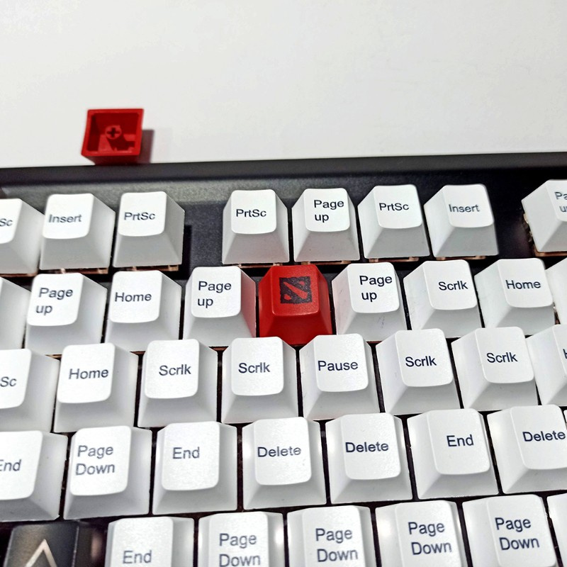 lucky* Cherry Profile PBT Dye Sublimation Cherry Profile Keycaps for Cherry MX Mechanical Keyboard Gaming Players R4 Height Red