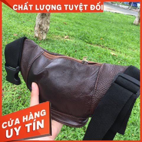 Túi Đeo Chéo Trước Bụng Da Bò , Túi Bao Tử Da Bò 100% MS : #005.