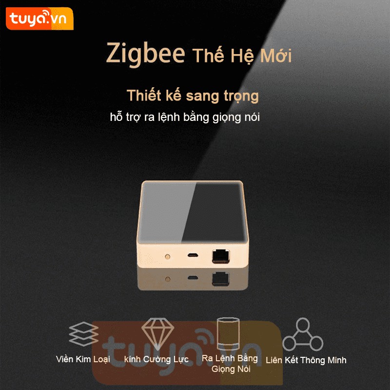 Trung Tâm Điều Khiển Nhà Thông Minh Viền Kim Loại Zigbee 3.0 Tuya THA3