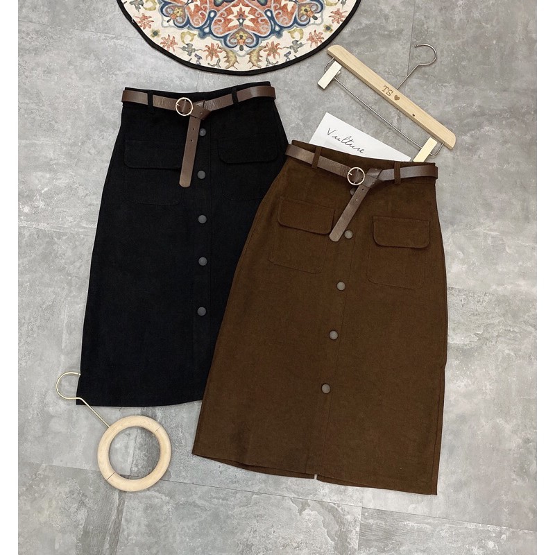 CHÂN VÁY DÀI KÈM ĐAI QUẢNG CHÂU CỰC ĐẸP NỮ CV1807