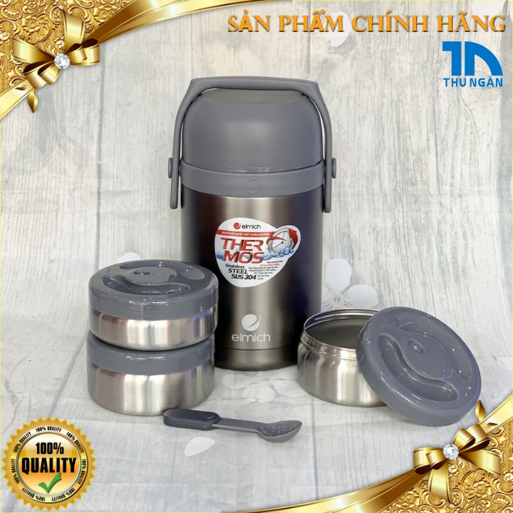 Hộp cơm giữ nhiệt Inox 304 nhập khẩu CH Séc 1800ml Elmich EL3128 Bảo hành 12 tháng