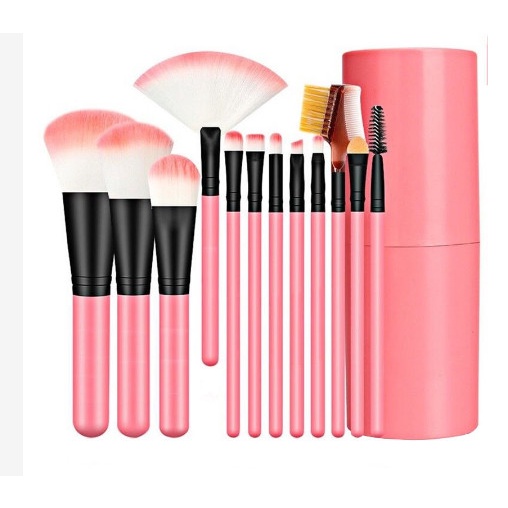 Set 12 Cọ Trang Điểm Tán Nền Phủ Phấn Đánh Mắt Khói Vẽ Mắt Và Cọ Môi