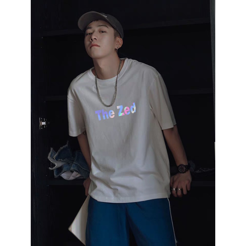 Áo thun unisex phản quang The Zed nam nữ form rộng phản quang 7 màu tee phông tay lỡ form rộng basic oversize streetwear