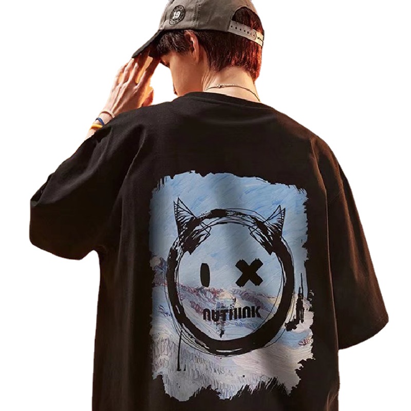 Áo Thun Tay Ngắn Cổ Tròn In Họa Tiết Hoạt Hình Thời Trang Mùa Hè Cho Nam Và Nữ Size M-8XL