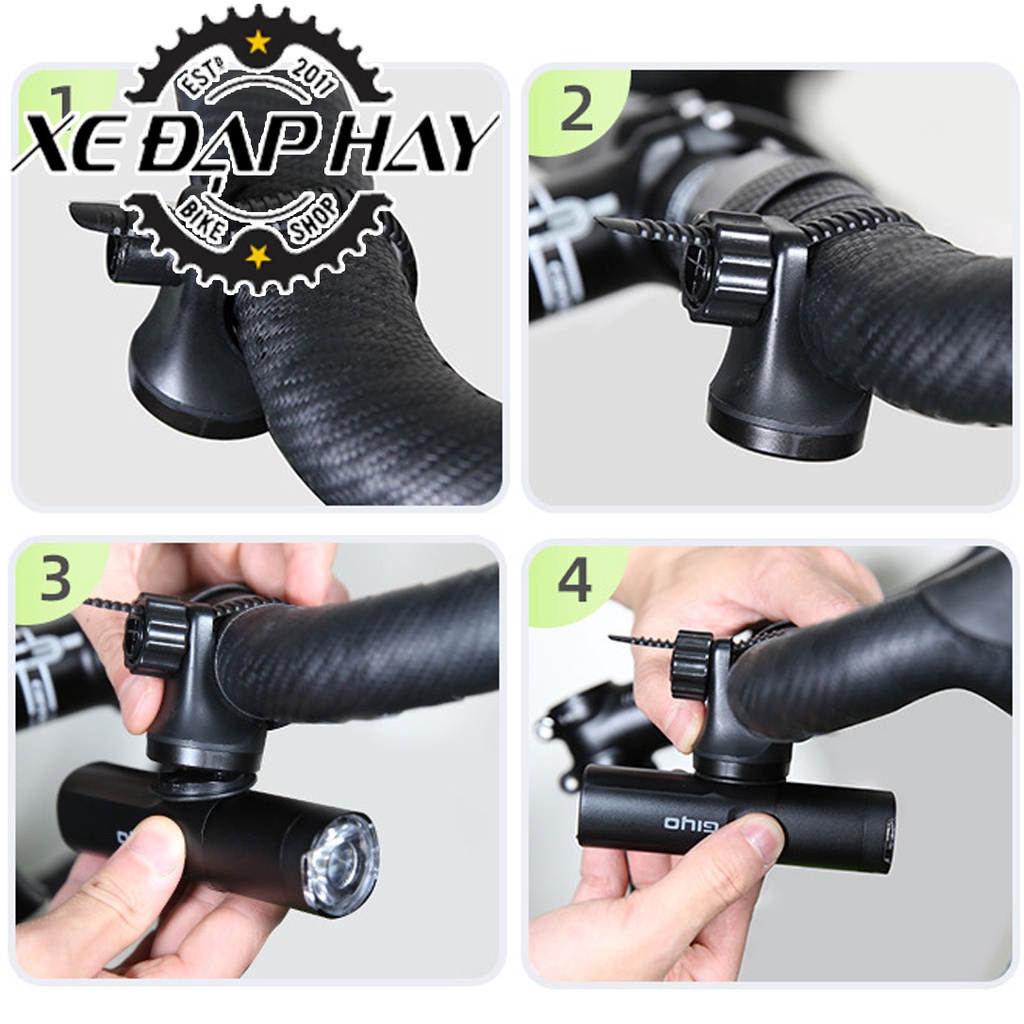 Đèn Pha GIYO GL-M400T | Độ Sáng 400 Lumen, Sạc Pin USB TYPE-C, 2000 mAh | Pha Đèn Tháo Được