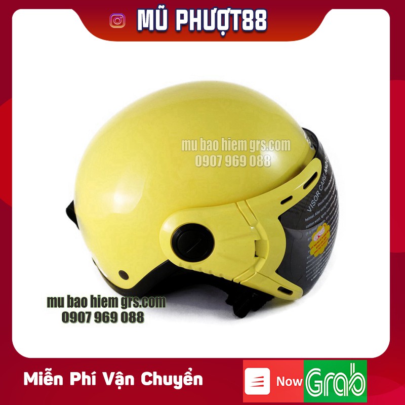 Mũ bảo hiểm GRS A33K - Vàng bóng - Mũ nửa đầu chính hãng GRS Hoàng Quán clip thật