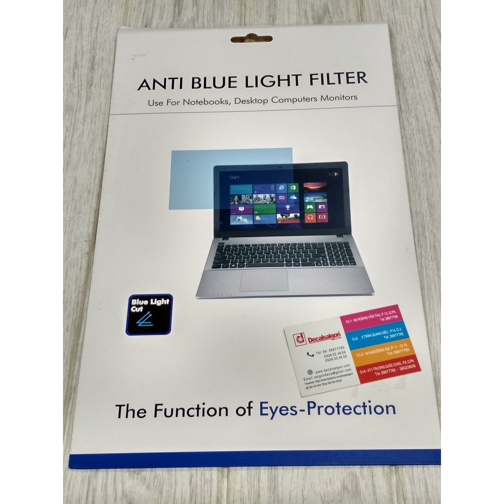 Miếng Dán Màn Hình Laptop 13.3inch Film Bảo Vệ Mắt Trong Suốt Chống Ánh Sáng Xanh Size