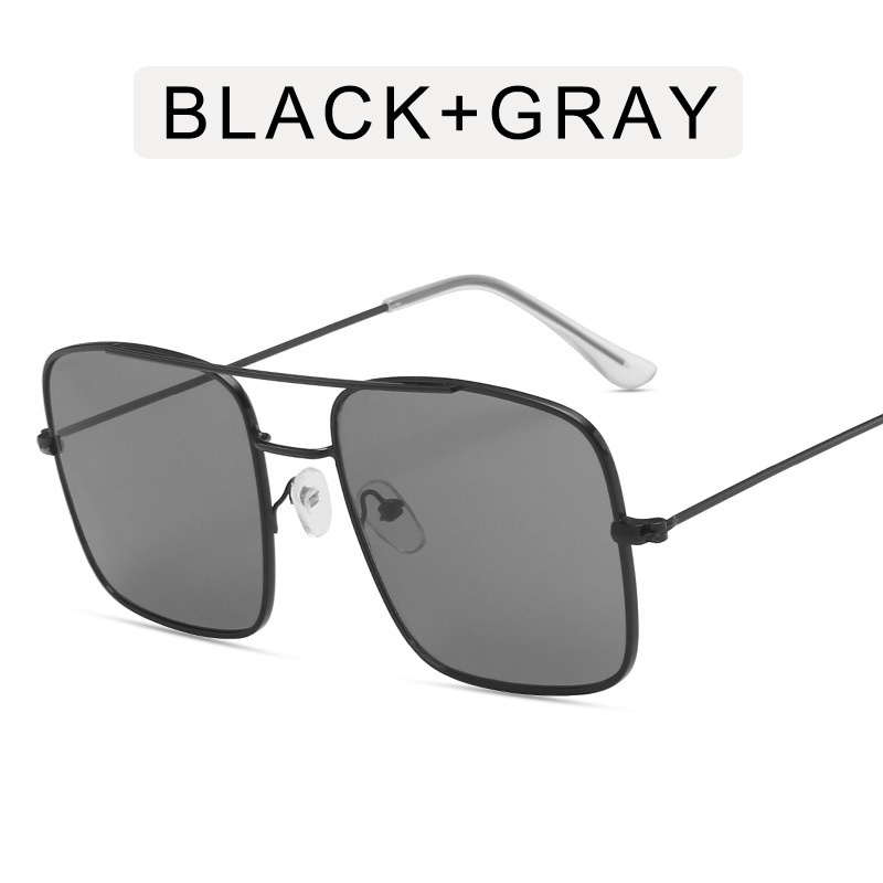 Kính Mát Gọng Vuông Lớn Phong Cách Âu Mỹ Cổ Điển Thời Trang