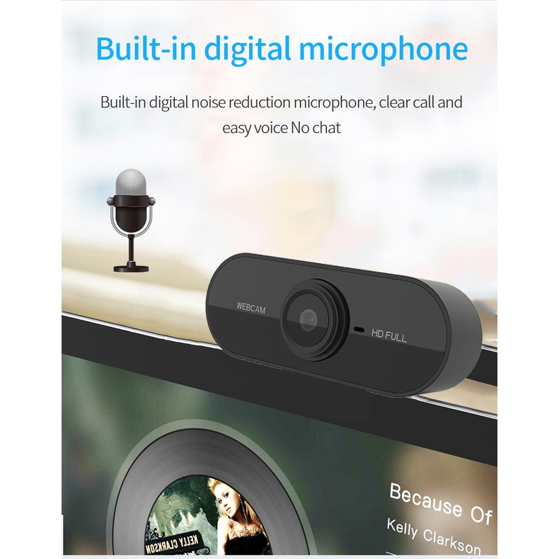Webcam Full Hd 1080p Kèm Micro Usb Chuyên Dụng Cho Pc Mac Laptop | BigBuy360 - bigbuy360.vn