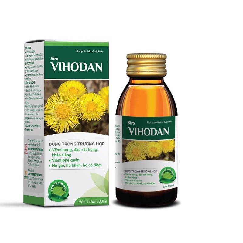 ✅ VIHODAN giảm ho, đau rát họng, khản tiếng, viêm phế quản sản phẩm của công ty dược phẩm TW3