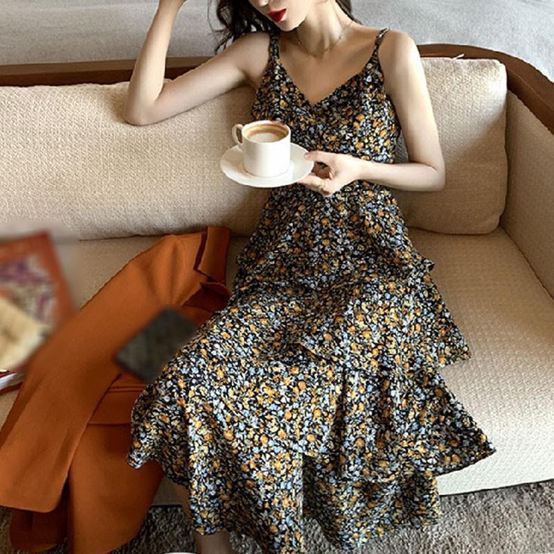 Đầm Nữ Không Tay Cổ Chữ V Phong Cách Cổ Điển Hàn Quốc | BigBuy360 - bigbuy360.vn