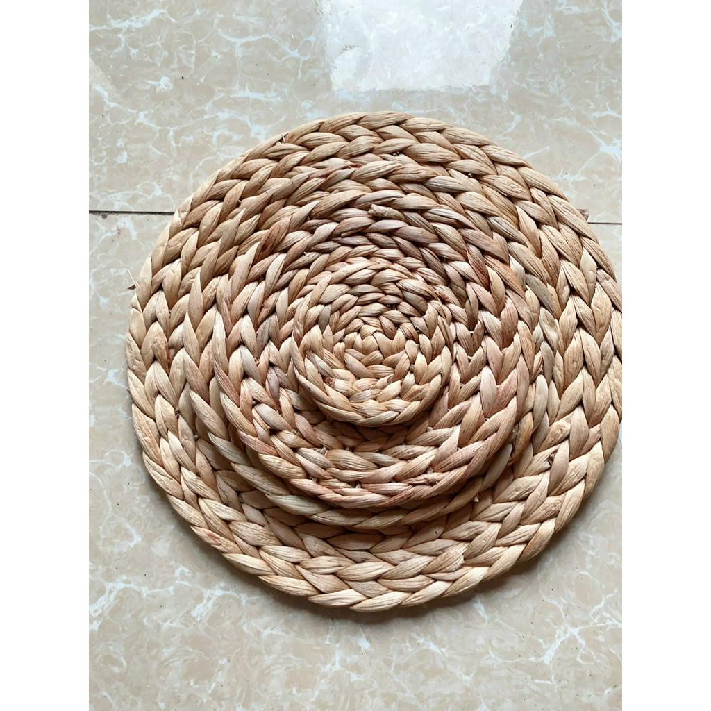 Lót Bình Hoa Lót Chén Đĩa, Đĩa Đan Cói Thủ Công Trang Trí Decor Phòng Khách Phòng Ngủ