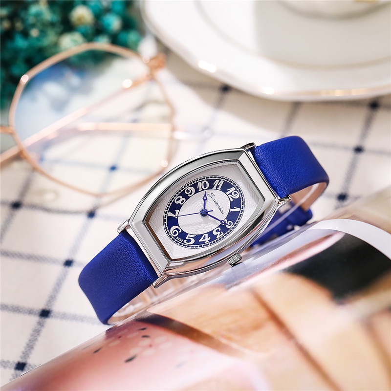 Đồng Hồ Đeo Tay Tonneau Dây Da Thời Trang Cho Nữ