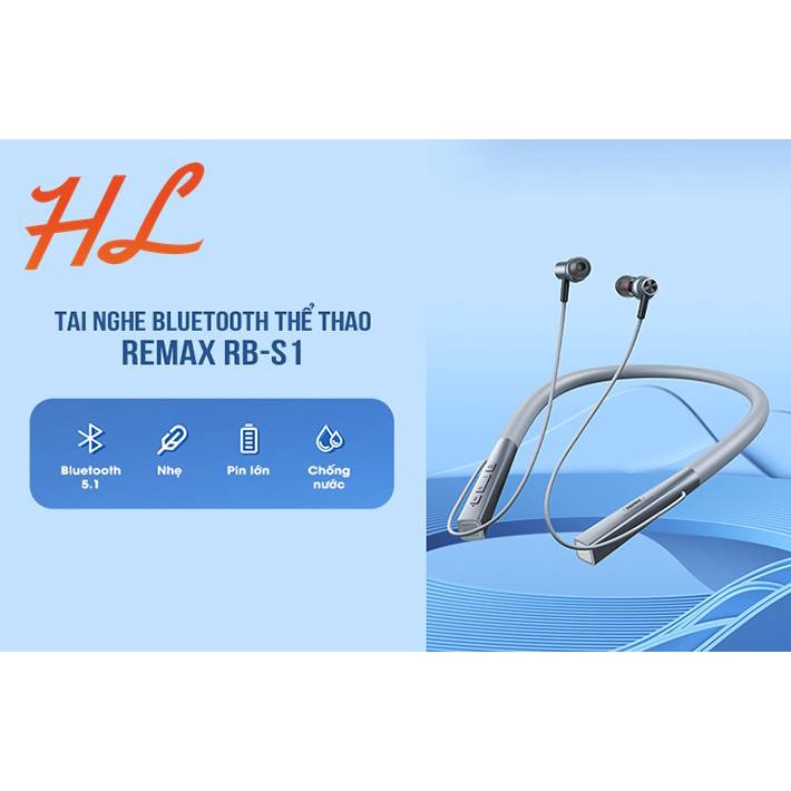 Tai Nghe Bluetooth Thể Thao Remax RB-S1 (Bluetooth 5.1, Sử Dụng 20 Giờ) - Bảo hành 1 năm - Hunglongpc