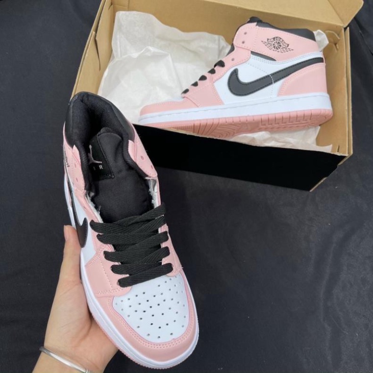 [Ảnh+Video thật][Full bill +box] Giày Thể Thao Air Jordan1 Hồng Đen cao cổ cho nữ, Giày Sneaker JD1 màu Hồng Thời Trang | BigBuy360 - bigbuy360.vn