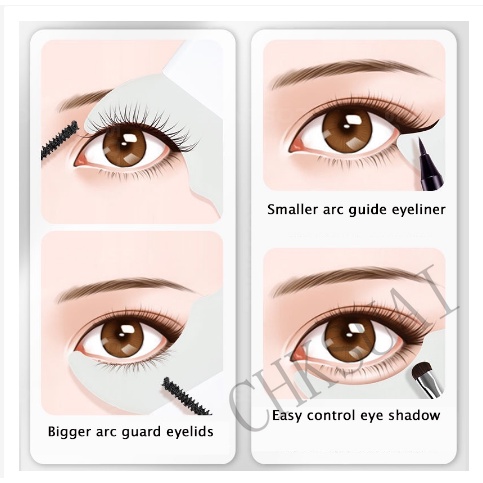 Bút Kẻ Mắt / Mascara 4 Trong 1 Bằng Silicon Mềm Có Thể Tái Sử Dụng Cho Người Mới Bắt Đầu