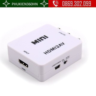 Bộ Chuyển Đổi Tín Hiệu Từ HDMI Sang AV Mini (Có 2 màu trắng đen)
