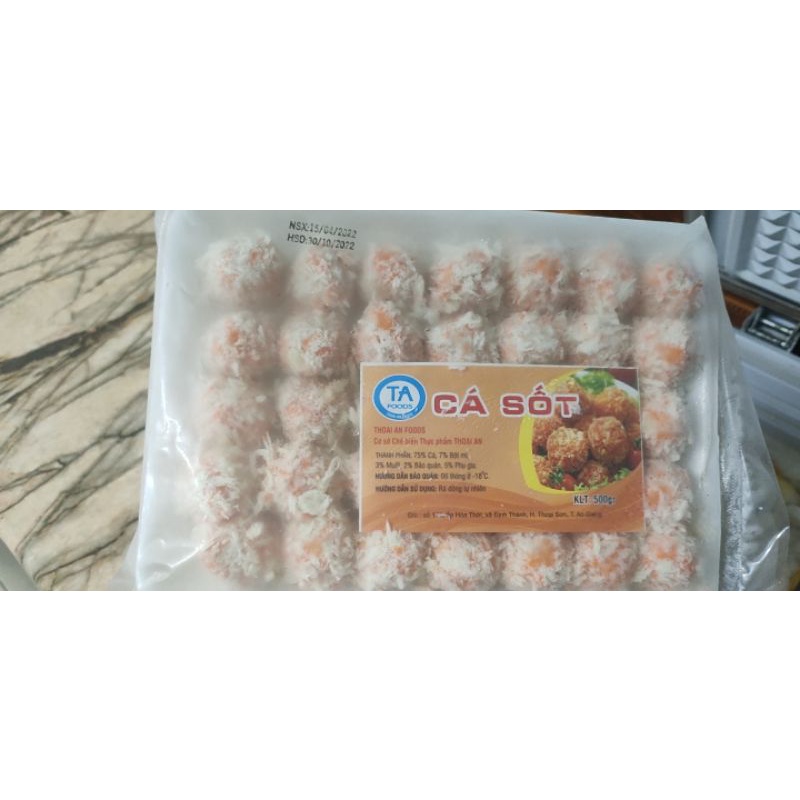 Cá viên sốt Mayone, Cá viên sốt cam, Cá sốt. Giao hoả tốc nội thành HCM.