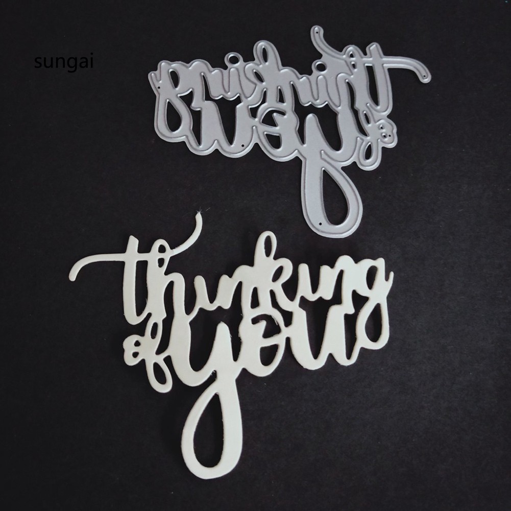 ☆SG☆Thinking of You Letter Cutting Die DIY Card Photo Album Decor Embossing Stencil