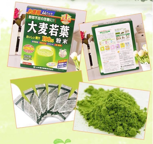 ( Date 01/2023 ) Trà lúa non đại mạch GRASS BARLEY hộp 44 gói Nhật Bản ( bột lúa non ) | BigBuy360 - bigbuy360.vn