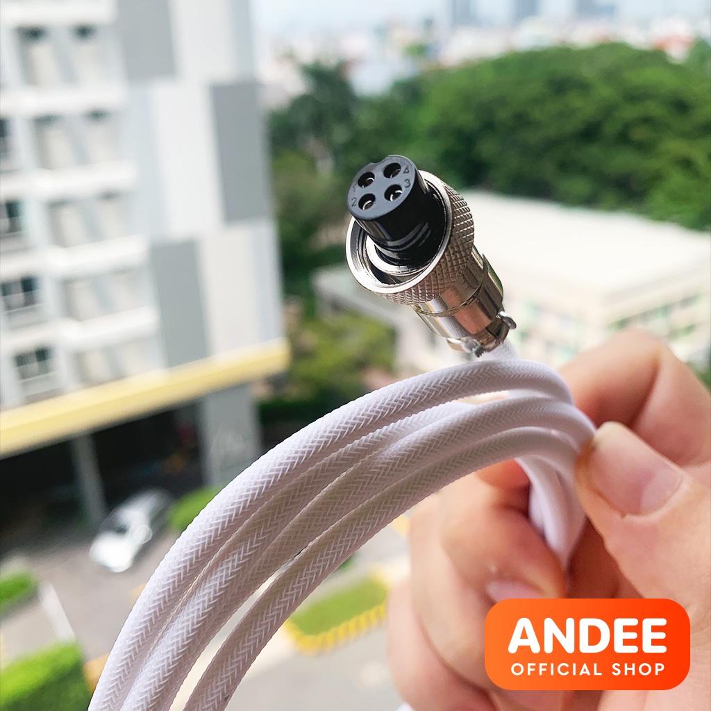 Dây cáp xoắn custom cable Type C nhiều màu cho bàn phím cơ