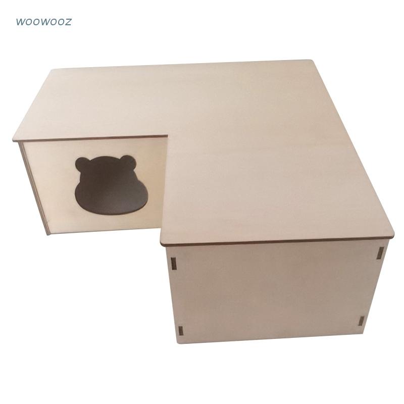 Ngôi Nhà Gỗ Tự Nhiên Có Mái Cho Hamster