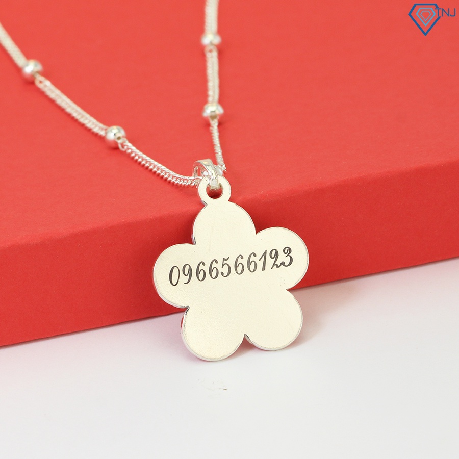 Vòng cổ bạc cho bé gái hình con lợn khắc tên DCT0076 Trang Sức TNJ