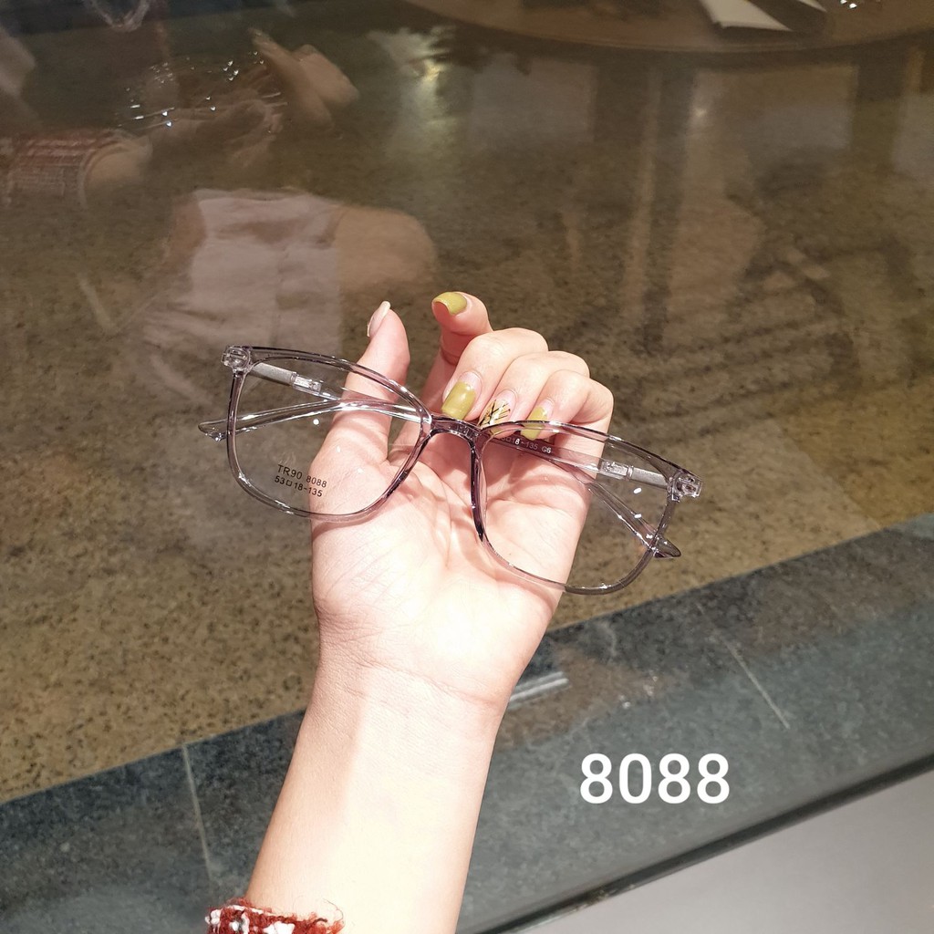 Kính mắt vuông bầu gọng dẻo Qiwa Eyewear 8088, Gọng kính cận nhựa dáng basic dễ đeo | BigBuy360 - bigbuy360.vn