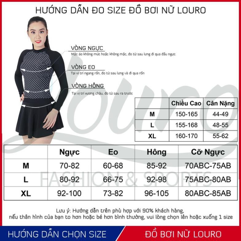 Áo bơi nữ 2 mảnh liền kín đáo Louro, kiểu bikini đi biển tay ngắn chun eo tay bồng phong cách đồ bơi hàn quốc - SW06  ྇ | BigBuy360 - bigbuy360.vn