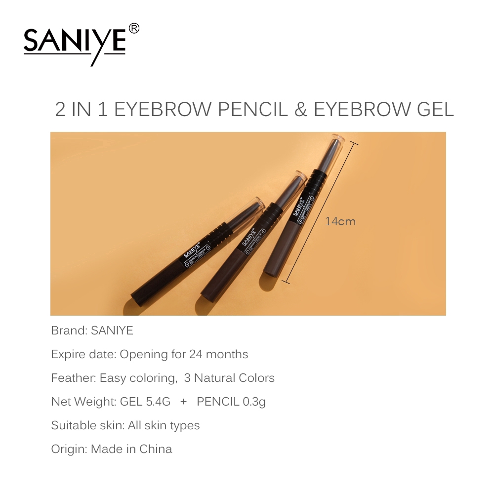 [Hàng mới về] Bút kẻ mày SANIYE chống thấm nước lâu trôi 2 trong 1 4D chính hãng M314 | BigBuy360 - bigbuy360.vn