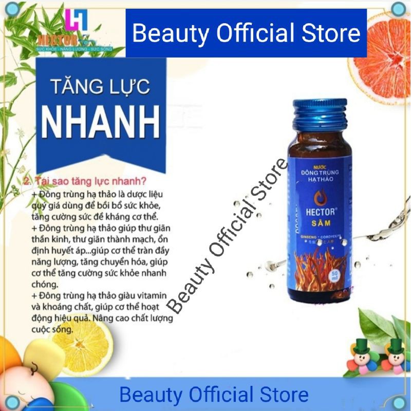 Nước Uống Đông trùng hạ thảo Hector Collagen Combo 2 Hộp 20 Chai