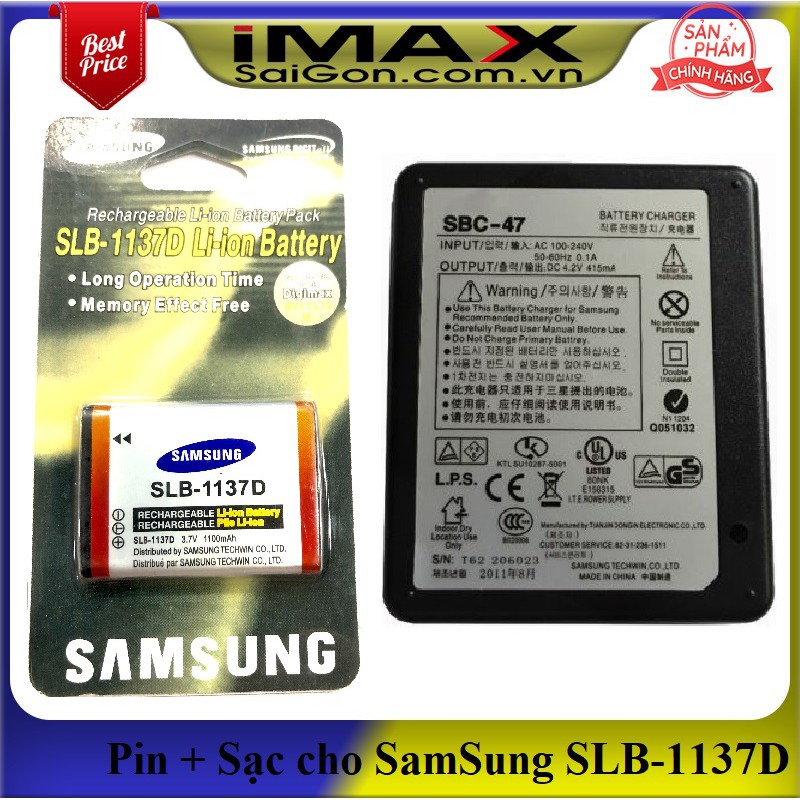 Pin sạc máy ảnh SamSung SLB-1137D