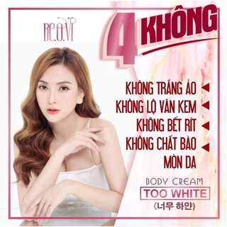 Sỉ 3 hộp kem body too white beovi