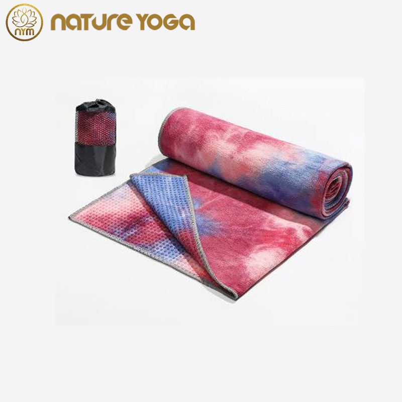 Khăn Trải Thảm Yoga Phủ Hạt Cao Su Non Họa Tiết Màu Loang Nature