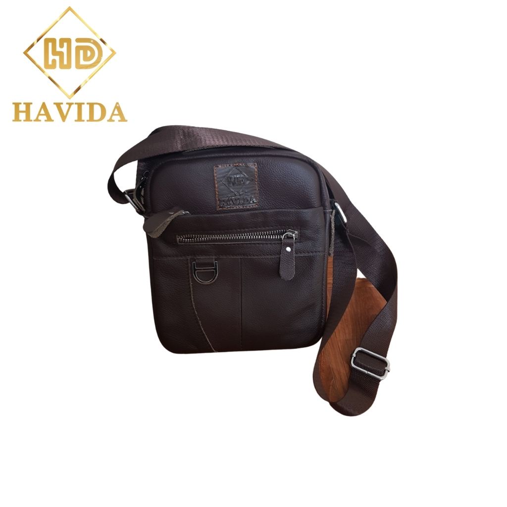 Túi đeo chéo - cặp đeo chéo nam Havi 2 -  Da thật 100% - Chống nước, không bong nổ