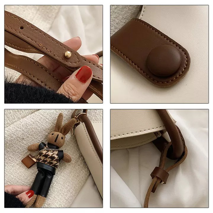 Envirosax Túi Đeo Chéo Vai Hình Vuông Nhỏ Gọn Có Khóa Độc Đáo Phong Cách Retro Thời Trang