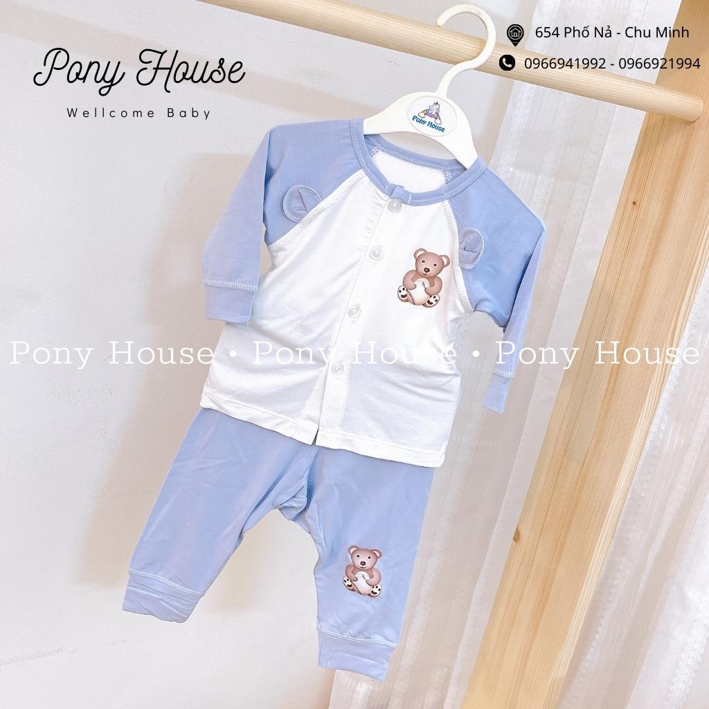 Bộ Sơ Sinh Dài Tay Nou baby Cài Thẳng Siêu Mềm, Mát Cho Bé Trai, Bé Gái Từ Sơ Sinh (0-3M Đến 6-9M)