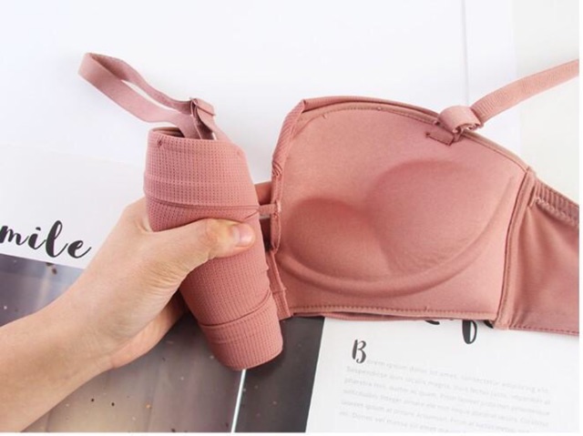 XẢ áo Bộ đồ lót cúp ngang siêu xinh GIÁ GỐC - Áo ngực nâng đẩy không dây ko gọng màu hồng đen shop đồ lót nữ đẹp