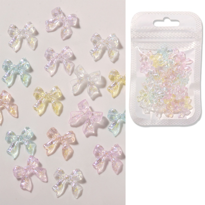Set 50 Phụ Kiện Trang Trí Móng Tay 3D Hình Gấu / Trái Tim Dễ Thương
