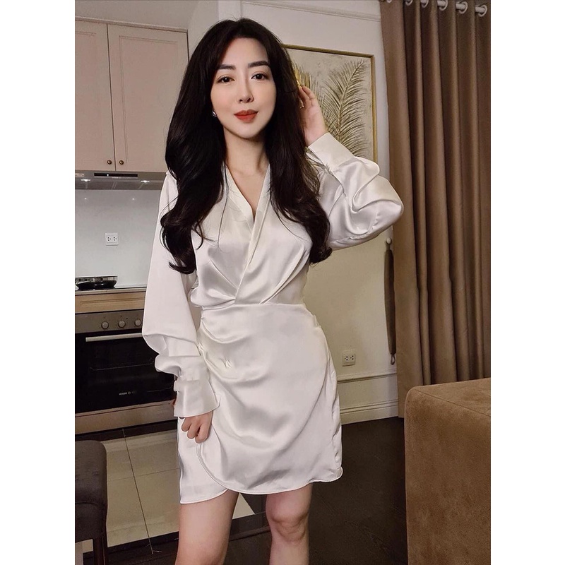 Váy ngắn satin thanh lịch mới mùa hè ZARA dành cho nữ 9492331 9492650