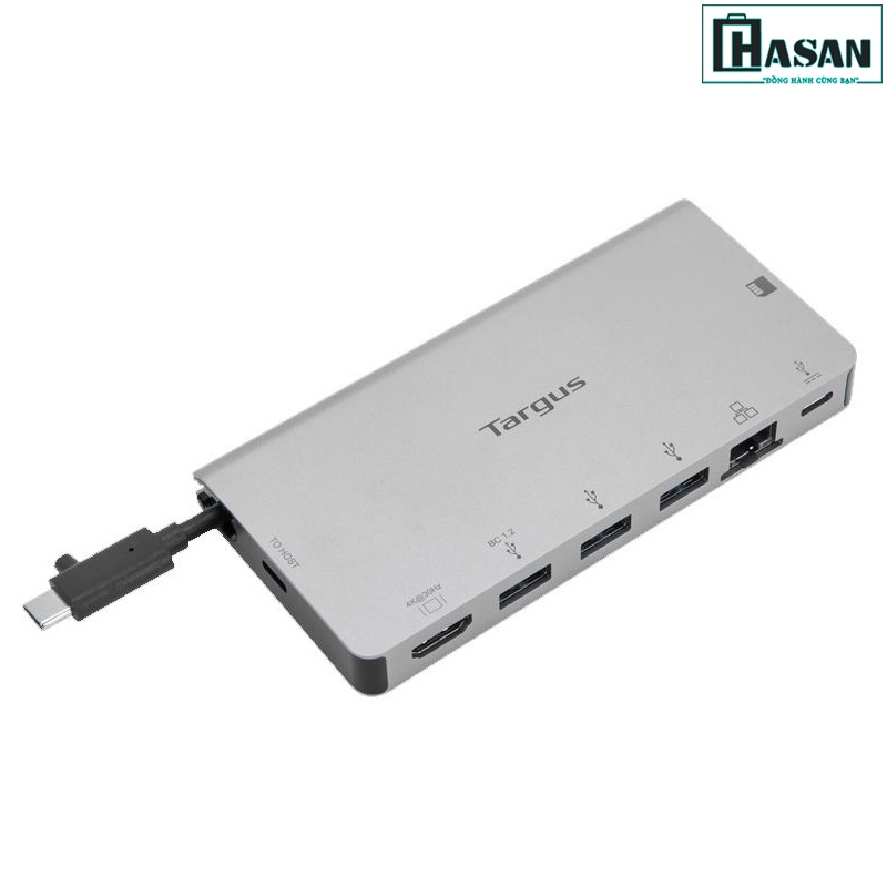 Cổng chuyển chính hãng TARGUS 8 in 1 USB-C Docking Station với cáp USB-C có thể tháo rời - DOCK414