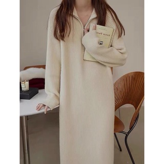 [ORDER] Váy Len Cổ Khoá Dáng Dài