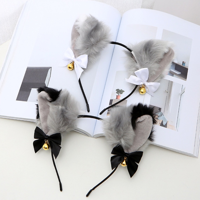 Băng Đô Tai Mèo Bông Mềm Mại Hóa Trang Cho Nữ