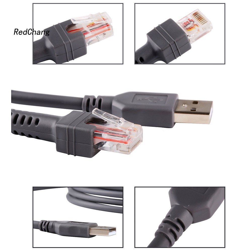 Dây Cáp Kết Nối Máy Scan Mã Vạch Ls2208 Tốc Độ Cao Sc1.8m Usb 2.0 A Male Sang Rj45