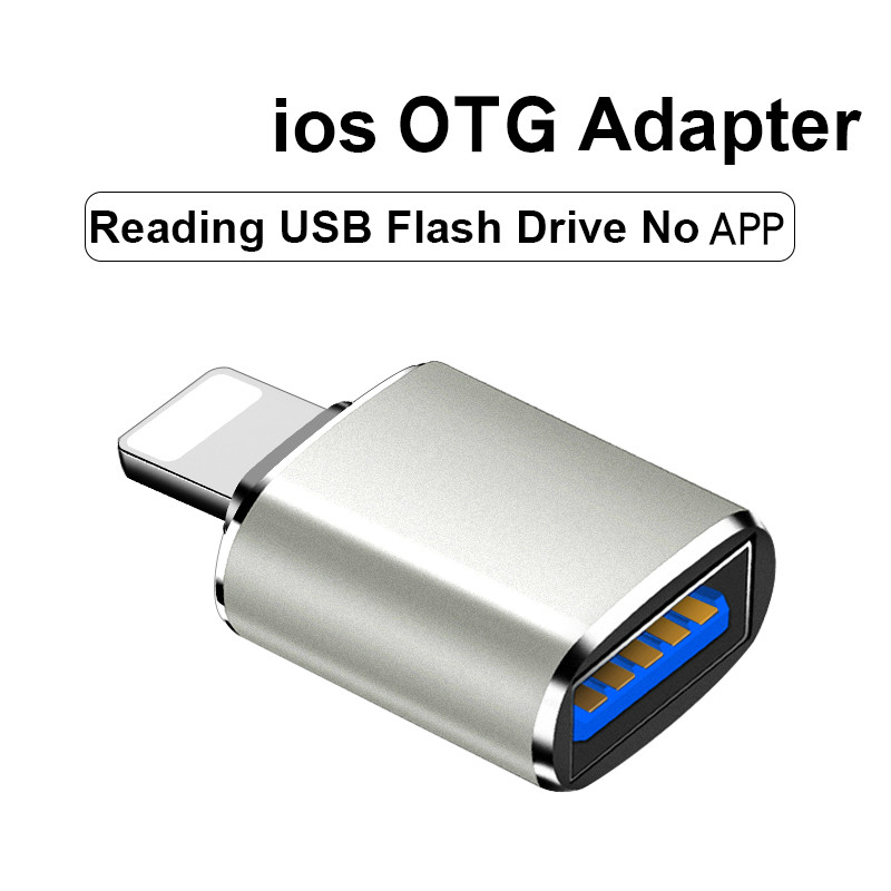 Adapter Sạc USB 3.0 OTG IOS 13 Bằng Hợp Kim Nhôm Cho IPhone 11 Pro XS Max XR X 8 7 6s Plus