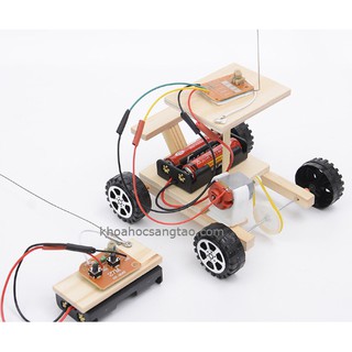 Đồ chơi xe điều khiển gỗ-Đồ chơi khoa học sáng tạo