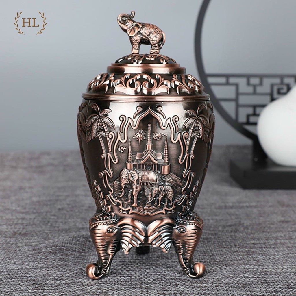 {SIÊU RẺ} Hộp đựng tăm đồng hình độc, Lọ đựng tăm giả cổ cao cấp- Phong cách hoàng gia siêu đẹp