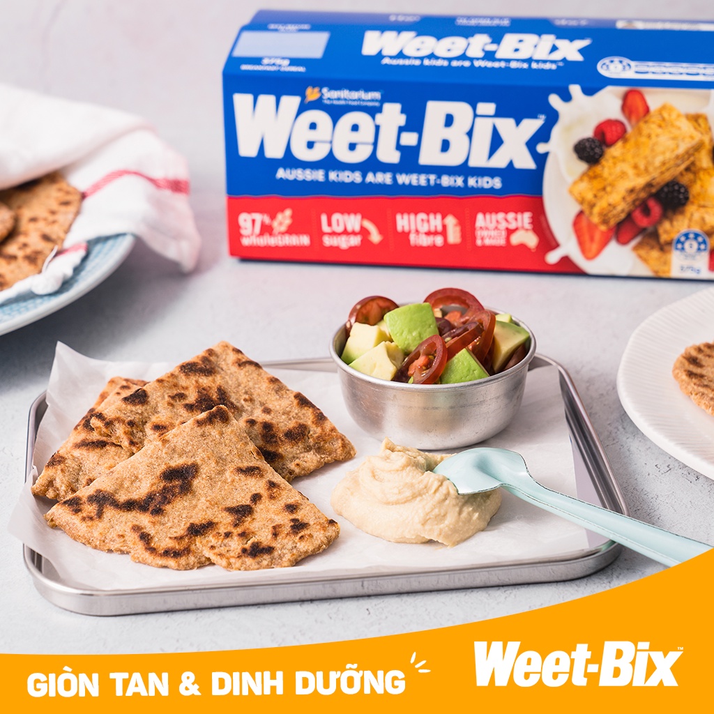 Bánh ngũ cốc ăn sáng - ngũ cốc mật ong - ngũ cốc dâu WEET-BIX làm từ lúa mì nguyên hạt giàu chất xơ ít đường
