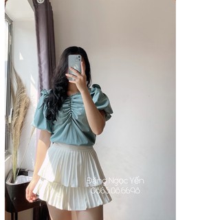 Áo Rúm Ngực Tay Bồng